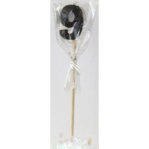 LONG STICK CANDLE #9 (BLACK GLITTER)
