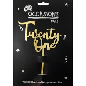 MIRROR GOLD Cake Topper - TWENTY ONE SCRIPT