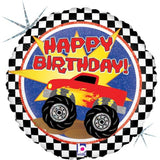45cm Foil Balloon - HAPPY BIRTHDAY MONSTER TRUCK