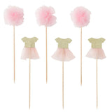 PINK TULLE TUTU CAKE TOPPERS
