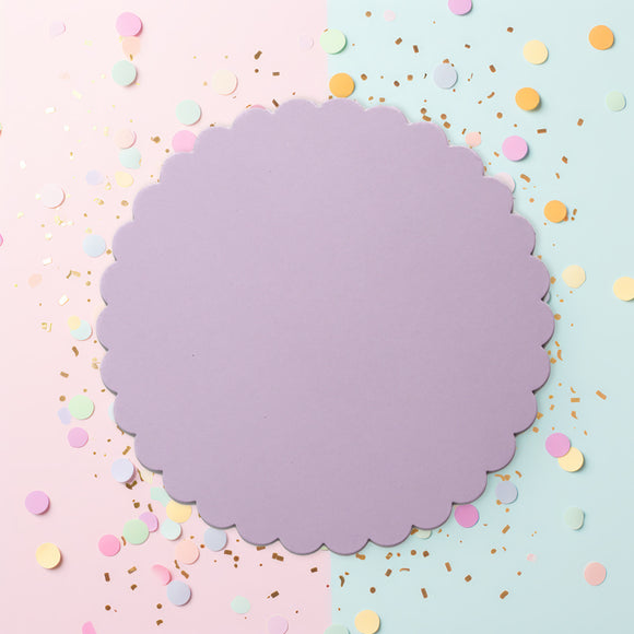 3mm Scalloped Cake Board Purple 10