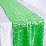 Dark Green Sequin Table Runner