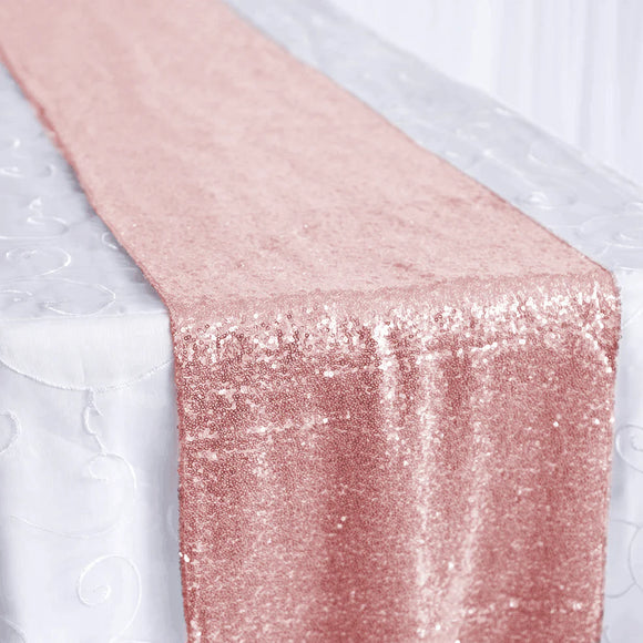 ROSE GOLD SEQUIN TABLE RUNNER