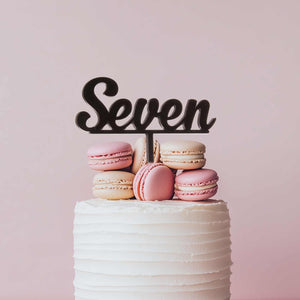 Sugar Crafty Acrylic Cake Topper Black Seven