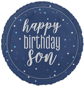 45cm Foil Balloon - HAPPY BIRTHDAY SON