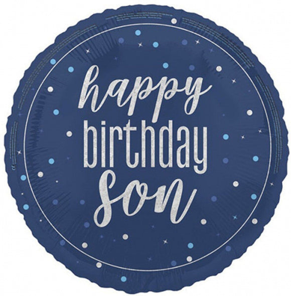 45cm Foil Balloon - HAPPY BIRTHDAY SON