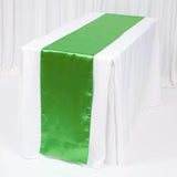 Green Satin Table Runner