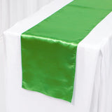 Green Satin Table Runner