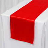 Red Satin Table Runner