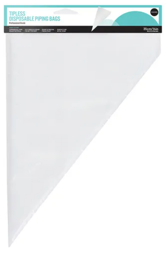 TIPLESS DISPOSABLE PIPING BAGS 35CM/14IN- 50PK