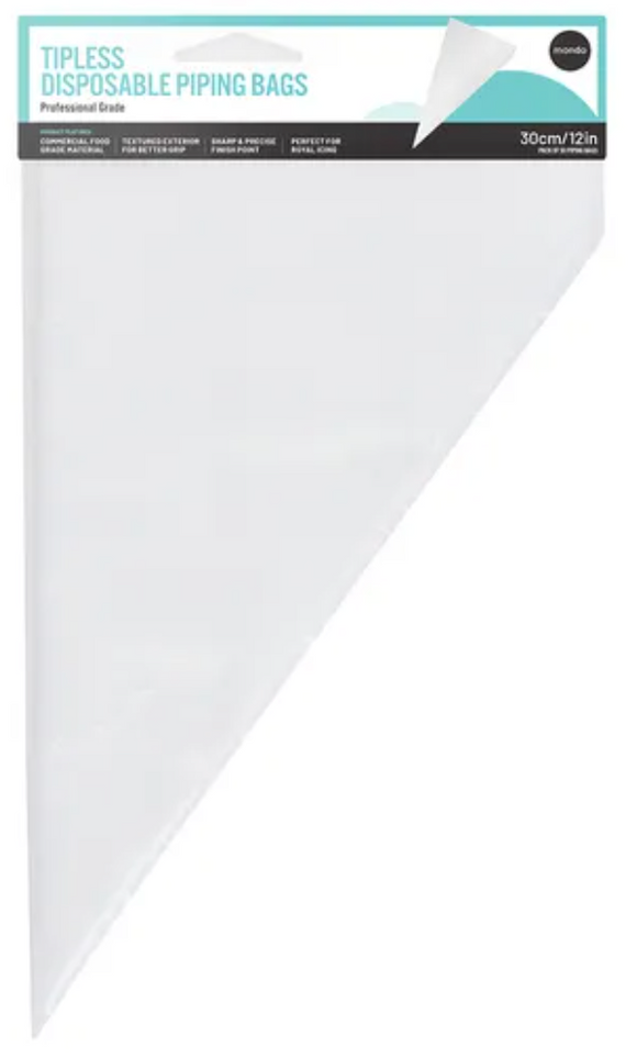 TIPLESS DISPOSABLE PIPING BAGS 30CM/12IN- 50PK