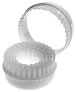 MONDO ROUND COOKIE CUTTER 6PC SET- DOUBLE SIDED CRINKLE