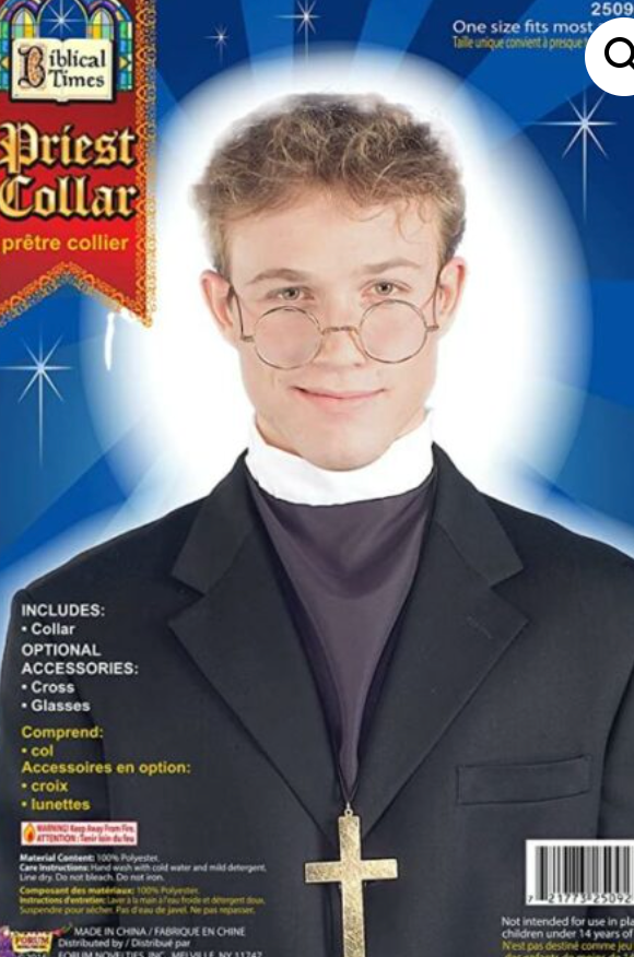 COSTUME -  PRIEST COLLAR (ADULTS)