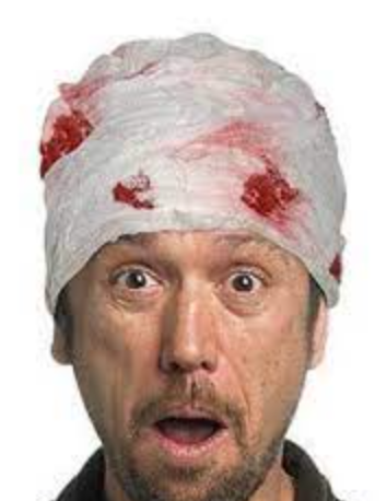 BLOODY HEAD BANDAGE WITH ELASTIC