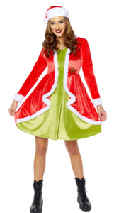 COSTUME - THE GRINCH DRESS & HAT (WOMENS 14-16)