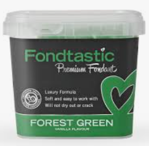 FONDTASTIC Premium Fondant 1KG - FOREST GREEN