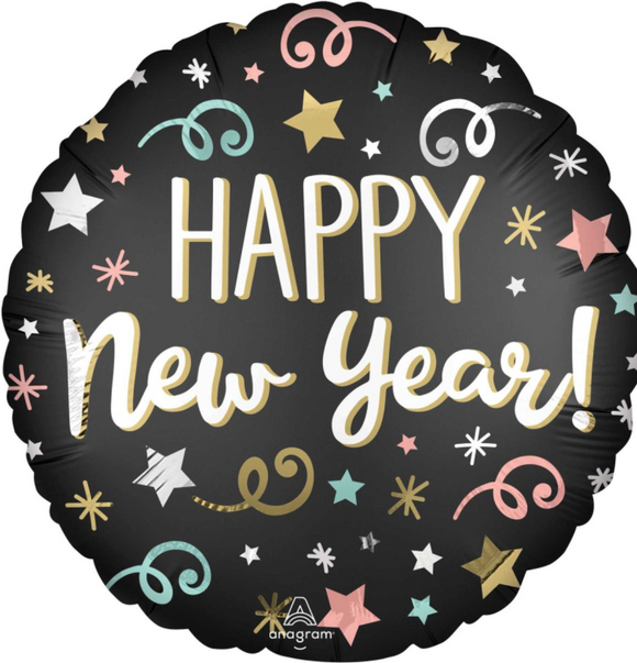 45cm Foil Balloon - HAPPY NEW YEAR