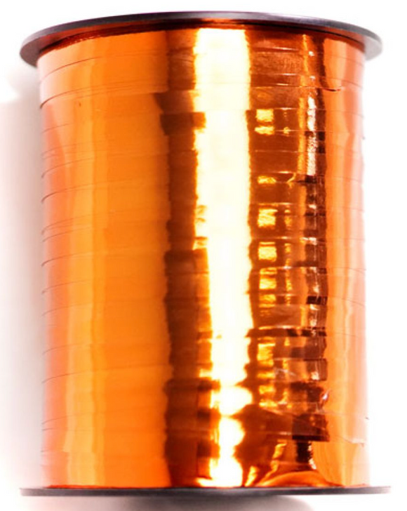 METALLIC Curling Ribbon - ORANGE/ COPPER