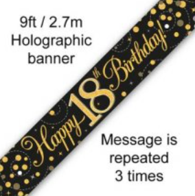 Banner - Happy 18TH Birthday SPARKLING FIZZ