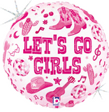45cm Foil Balloon - Happy Birthday (LET'S GO GIRLS)
