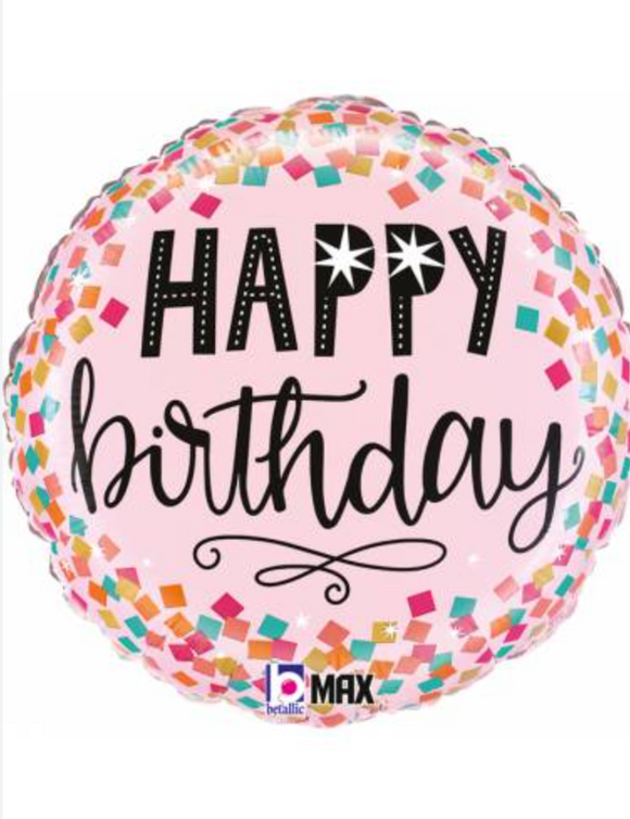45cm Foil Balloon - HAPPY BIRTHDAY