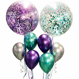 Sempertex 60cm Clear Latex Balloon with Confetti