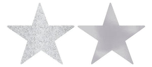 SOLID STAR CUT OUTS - SILVER