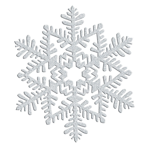 SNOWFLAKE DECORATION - SILVER GLITTER