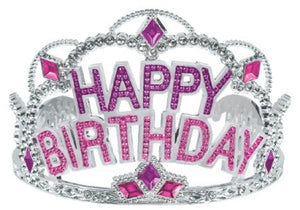Party Crown Tiara - HAPPY BIRTHDAY (PINK)