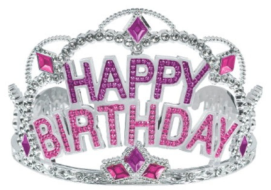 Party Crown Tiara - HAPPY BIRTHDAY (PINK)