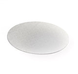 5MM MASONITE CAKE BOARD - ROUND SILVER 12"