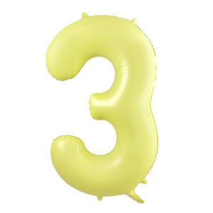 Mid 86cm Numbers PASTEL YELLOW #3