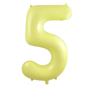 Mid 86cm Numbers PASTEL YELLOW #5