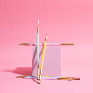 15cm Gold Double Dipped Cake Candles Pastel 12 Pack