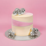 Sprinks Silver Disco Ball Toppers 12Pk