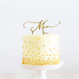 Cake & Candle Gold Metal Cake Topper Mum