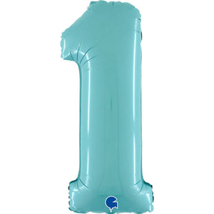 Mid 66cm Numbers PASTEL BLUE #1