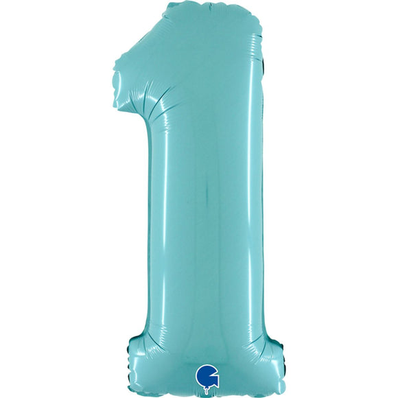 Mid 66cm Numbers PASTEL BLUE #1