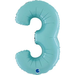 Mid 66cm Numbers PASTEL BLUE #3