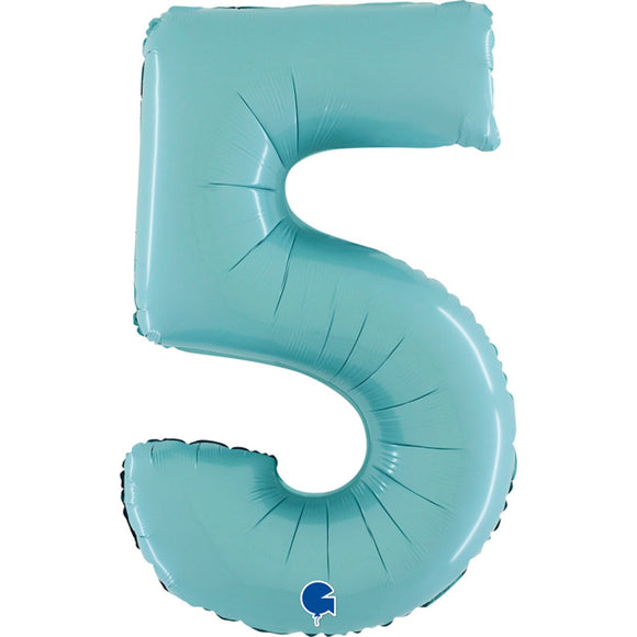 Mid 66cm Numbers PASTEL BLUE #5