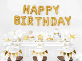 Party Deco Foil Script Happy Birthday Gold 340cm x 35cm