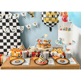 45cm Foil Balloon - CHECKERED FLAG HAPPY BIRTHDAY