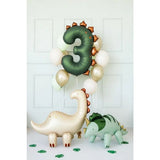 Party Deco Foil 92cm Number 3 Dinosaur