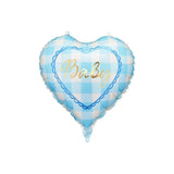 Party Deco Foil Heart 35cm "Baby" Light Blue