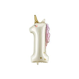 Party Deco Foil Shape 93cm Unicorn Number 1