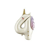 Party Deco Foil Shape 93cm Unicorn Number 4
