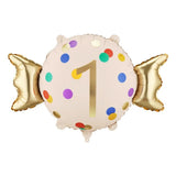Party Deco Foil Shape Candy Number 1 61cm x 37cm