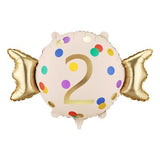 Party Deco Foil Shape Candy Number 2 61cm x 37cm