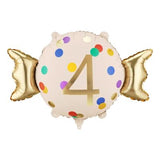 Party Deco Foil Shape Candy Number 4 61cm x 37cm