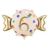 Party Deco Foil Shape Candy Number 6 61cm x 37cm